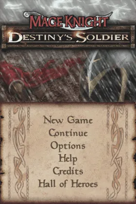 Mage Knight - Destiny's Soldier (USA) screen shot title